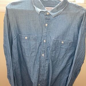 calvin klein denim shirt